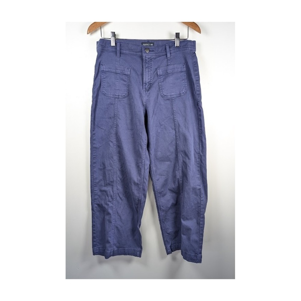 Toad&Co Womens Wide Leg Size 10 Purple Twill Stretch Utility Eco Outdoor Boho